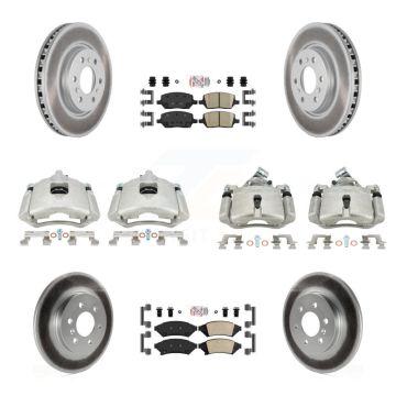 Front Rear Brake Caliper Coat Rotor Ceramic Pad Kit (10Pc) For Pontiac Montana Chevrolet KCG-101652N