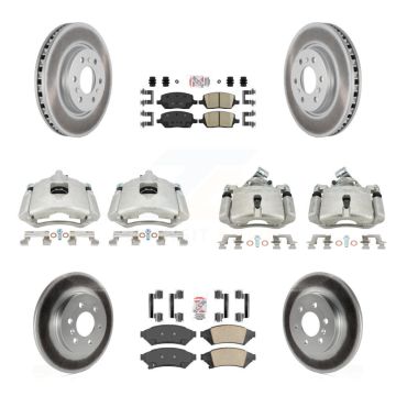 Front Rear Brake Caliper Coat Rotor Ceramic Pad Kit (10Pc) For Pontiac Montana Chevrolet KCG-101653N