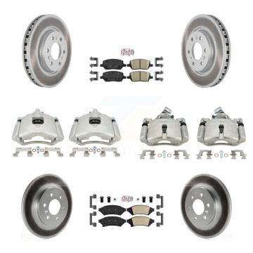 Front Rear Brake Caliper Coat Rotor Ceramic Pad Kit (10Pc) For Pontiac Montana Chevrolet KCG-101654N