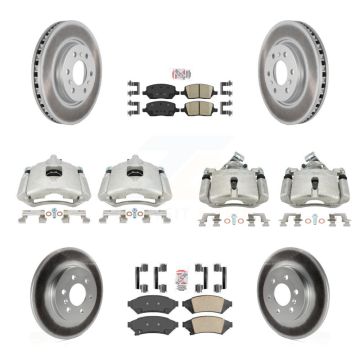 Front Rear Brake Caliper Coat Rotor Ceramic Pad Kit (10Pc) For Pontiac Montana Chevrolet KCG-101655N