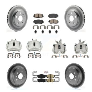 Front Rear Brake Caliper Coat Rotors Ceramic Pad Kit (10Pc) For Chevrolet Malibu Limited KCG-101740N
