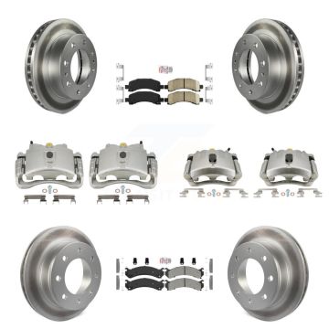 Front Rear Brake Caliper Coat Rotor Ameribrakes Pad Kit (10Pc) For Chevrolet Express GMC KCG-101923N
