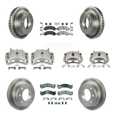 Front Rear Brake Caliper Coat Rotor Ameribrakes Pad Kit (10Pc) For Chevrolet Express GMC KCG-101933N