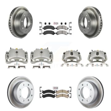 Front Rear Brake Caliper Coat Rotor Ameribrakes Pad Kit (10Pc) For Chevrolet Express GMC KCG-101939N