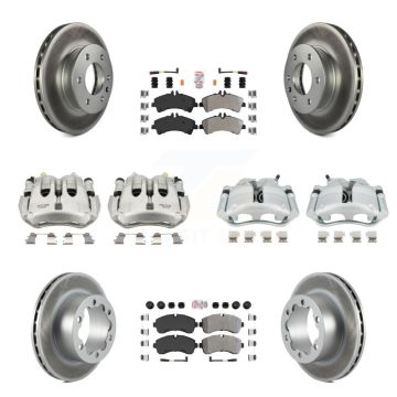 Front Rear Brake Caliper Coat Rotor Semi-Metallic Pad Kit (10Pc) For Sprinter 3500 Dodge KCG-102234N