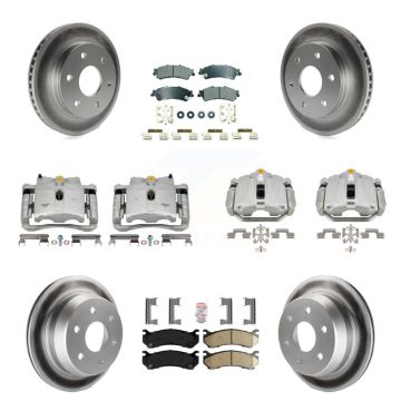 Front Rear Brake Caliper Coat Rotor Ameribrakes Pad Kit (10Pc) For Chevrolet GMC 1500 XL KCG-102302N