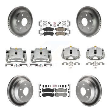 Front Rear Brake Caliper Coat Rotor Ameribrakes Pad Kit (10Pc) For Chevrolet GMC 1500 XL KCG-102305N