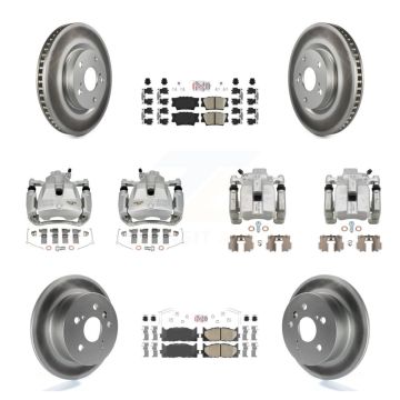 Front Rear Brake Caliper Coat Rotors Ceramic Pad Kit (10Pc) For Toyota Camry Lexus ES350 KCG-102378N