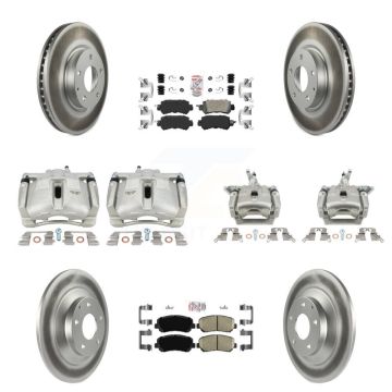 Front Rear Disc Brake Caliper Coat Rotor Ceramic Pad Kit (10Pc) For 2013-2015 Mazda CX-5 KCG-102426N