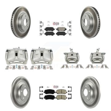 Front Rear Disc Brake Caliper Coat Rotor Ceramic Pad Kit (10Pc) For 2013-2015 Mazda CX-5 KCG-102428N