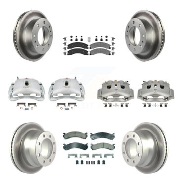Front Rear Brake Caliper Coat Rotor Ameribrakes Pad Kit (10Pc) For Chevrolet Express GMC KCG-102616N