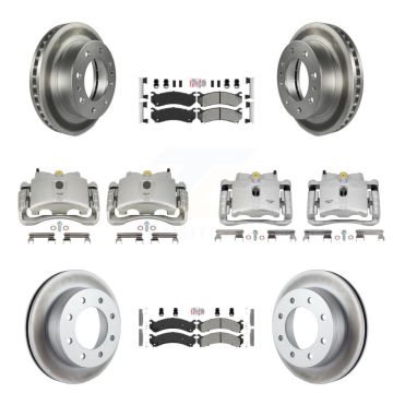 Front Rear Brake Caliper Coat Rotors Semi-Metallic Pad Kit (10Pc) For GMC Chevrolet 2500 KCG-102664N