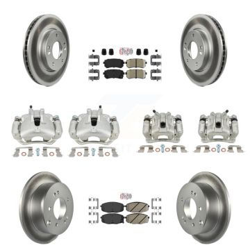 Front Rear Brake Caliper Coat Rotor And Ceramic Pad Kit (10Pc) For Kia Forte Koup Forte5 KCG-102745N