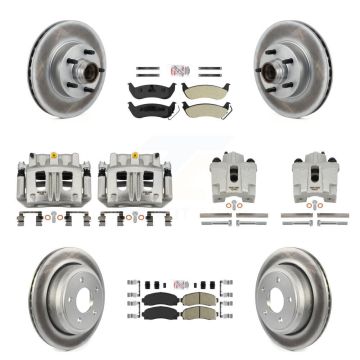 Front Rear Brake Caliper Coat Rotor Ameribrakes Pad Kit (10Pc) For 10-11 Ford Ranger RWD KCG-102762N