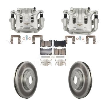 Front Brake Caliper Coat Rotor Ceramic Pad Kit For 09-13 INFINITI G37 With Brembo Brakes KCG-102778N