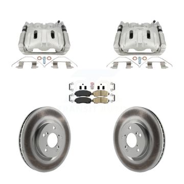 Front Disc Brake Caliper Coated Rotors And Ceramic Pads Kit For 2011-2014 Honda Odyssey KCG-102779N
