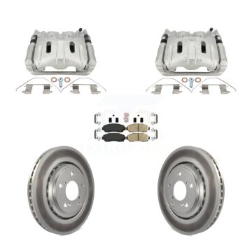 Front Disc Brake Caliper Coated Rotors And Ceramic Pads Kit For 2015-2017 Honda Odyssey KCG-102781N