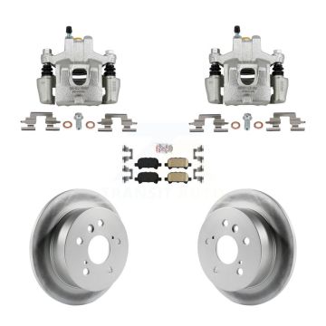 Rear Disc Brake Caliper Coated Rotors And Ceramic Pad Kit For Toyota Camry Solara Avalon KCG-102809N
