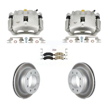 Rear Brake Caliper Coat Rotor Ceramic Pad Kit For 2006 Chevrolet Express 2500 GMC Savana KCG-102818N
