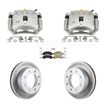 Rear Brake Caliper Coat Rotor Ceramic Pad Kit For 2006 Chevrolet Express 2500 GAS engine KCG-102820N
