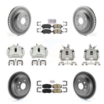 Front Rear Disc Brake Caliper Coat Rotor And Ceramic Pad Kit (10Pc) For Chevrolet Malibu KCG-102832N