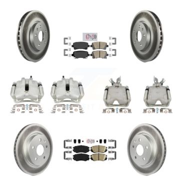 Front Rear Disc Brake Caliper Coat Rotor And Ceramic Pad Kit (10Pc) For Chevrolet Malibu KCG-102839N
