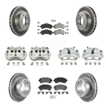 Front Rear Brake Caliper Coat Rotor Semi-Metallic Pad Kit (10Pc) For Sprinter 3500 Dodge KCG-102848N