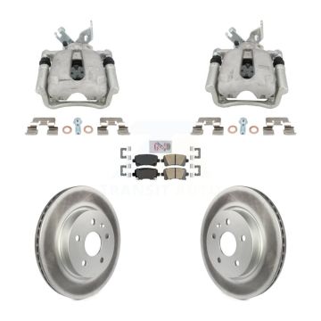 Rear Disc Brake Caliper Coated Rotors And Ceramic Pads Kit For Buick Regal LaCrosse 2.4L KCG-102857N