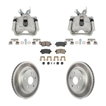 Rear Disc Brake Caliper Coated Rotors And Ceramic Pads Kit For Buick Regal LaCrosse 2.4L KCG-102859N