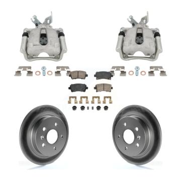 Rear Brake Caliper Coat Rotors Ceramic Pad Kit For Buick Regal LaCrosse Chevrolet Malibu KCG-102860N
