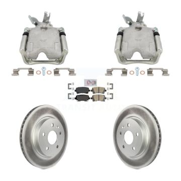 Rear Disc Brake Caliper Coated Rotors And Ceramic Pads Kit For Chevrolet Malibu KCG-102865N