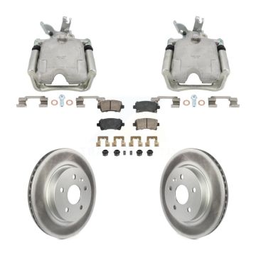 Rear Disc Brake Caliper Coated Rotors And Ceramic Pads Kit For Chevrolet Malibu KCG-102867N