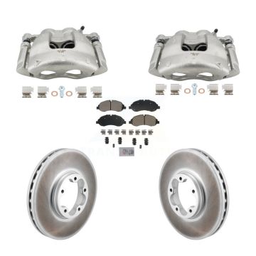 Front Brake Caliper Coat Rotors & Semi-Metallic Pad Kit For Ford Transit-250 Transit-150 KCG-102871N