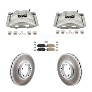 Front Brake Caliper Coat Rotors & Semi-Metallic Pad Kit For Ford Transit-250 Transit-150 KCG-102872N