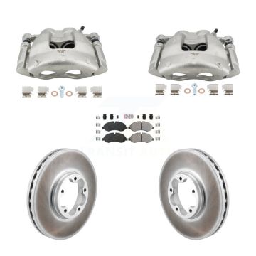 Front Brake Caliper Coat Rotors & Semi-Metallic Pad Kit For Ford Transit-250 Transit-150 KCG-102873N