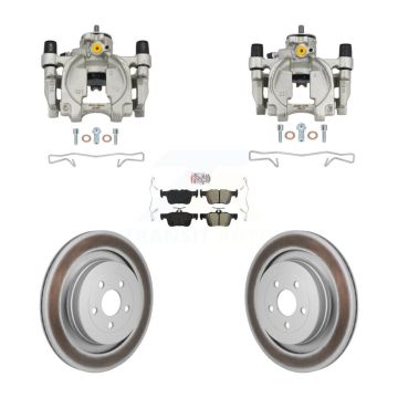 Rear Brake Caliper Coat Rotor & Semi-Metallic Pad Kit For 2019-2022 Lincoln Nautilus FWD KCG-102883N