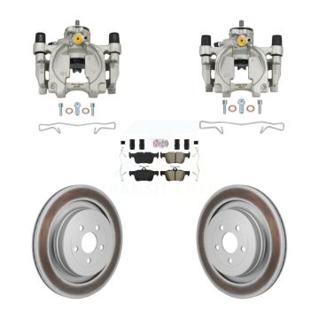 Rear Brake Caliper Coat Rotor & Semi-Metallic Pad Kit For 2019-2022 Lincoln Nautilus FWD KCG-102884N