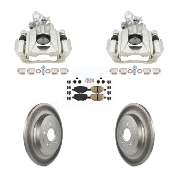 Rear Brake Caliper Coat Rotors Semi-Metallic Pad Kit For Ford Explorer Limited/Sport/XLT KCG-102885N