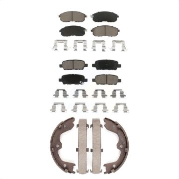 Front Rear Ceramic Brake Pads And Parking Shoes Kit For Nissan Altima 350Z INFINITI G35 KCN-100001