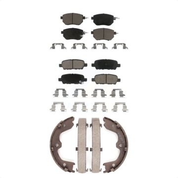Front Rear Ceramic Brake Pads And Parking Shoe Kit For Nissan Altima Maxima INFINITI FX35 KCN-100002