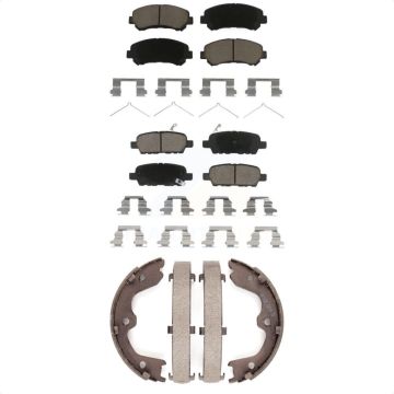 Front Rear Ceramic Brake Pads And Parking Shoes Kit For Nissan Maxima KCN-100006