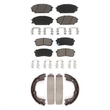 Front Rear Ceramic Brake Pads And Parking Shoes Kit For 2007-2012 Hyundai Veracruz KCN-100009