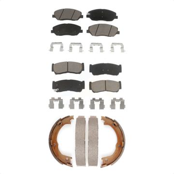 Front Rear Ceramic Brake Pads And Parking Shoes Kit For 2007-2009 Hyundai Santa Fe KCN-100014