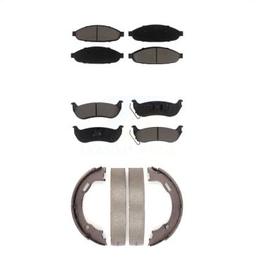 Front Rear Ceramic Brake Pads And Parking Shoes Kit For 2004-2008 Chrysler Pacifica KCN-100037