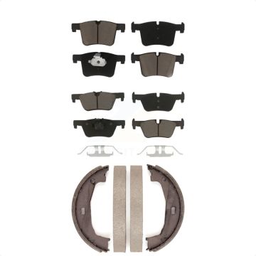 Front Rear Ceramic Brake Pads And Parking Shoes Kit For BMW 320i xDrive 328i 328d KCN-100055