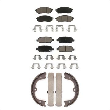 Front Rear Ceramic Brake Pads Parking Shoes Kit For Nissan Murano INFINITI FX35 QX70 FX37 KCN-100069