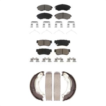 Front Rear Ceramic Brake Pads And Parking Shoes Kit For Hyundai Sonata Kia Optima KCN-100095