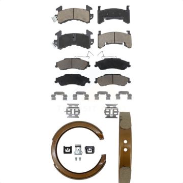 Front Rear Ceramic Brake Pads And Parking Shoes Kit For Chevrolet S10 GMC Sonoma KCN-100101