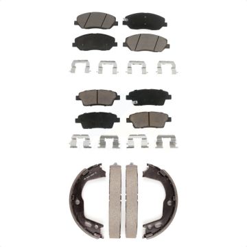 Front Rear Ceramic Brake Pads And Parking Shoes Kit For Hyundai Genesis 3.8L KCN-100115