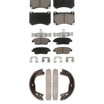 Front Rear Ceramic Brake Pads And Parking Shoes Kit For Hyundai Genesis KCN-100116